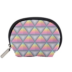 Background Colorful Triangle Accessory Pouches (small)  by Nexatart