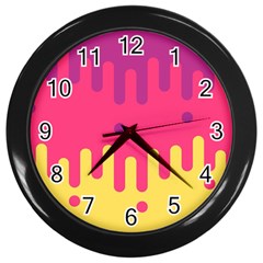 Background Image Wall Clocks (black) by Nexatart