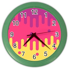 Background Image Color Wall Clocks by Nexatart