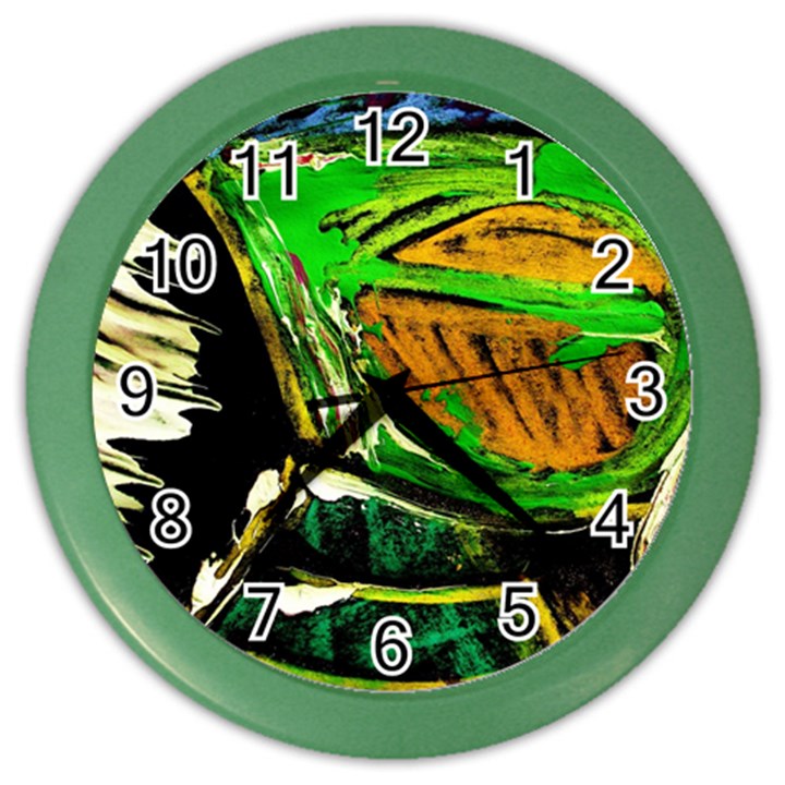 Lillies In The Terracota Vase 5 Color Wall Clocks