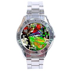 Lillies In The Terracotta Vase 1 Stainless Steel Analogue Watch by bestdesignintheworld