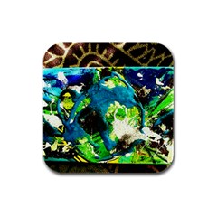 Avocado Rubber Square Coaster (4 Pack)  by bestdesignintheworld