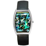 brain reflections Barrel Style Metal Watch Front