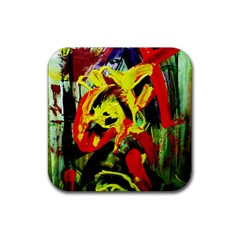 437241213103536 - Bread And Fish Rubber Coaster (square)  by bestdesignintheworld