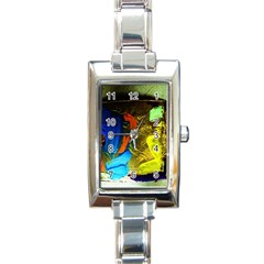 435815926579398 - I Wonder Rectangle Italian Charm Watch by bestdesignintheworld