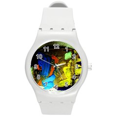 435815926579398 - I Wonder Round Plastic Sport Watch (m) by bestdesignintheworld