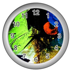 I Wonder-2 Wall Clocks (silver)  by bestdesignintheworld