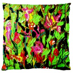 Spring Ornaments Large Flano Cushion Case (one Side) by bestdesignintheworld