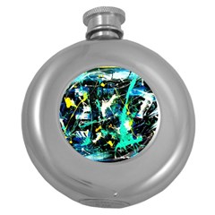 Brain Reflections 1 Round Hip Flask (5 Oz) by bestdesignintheworld