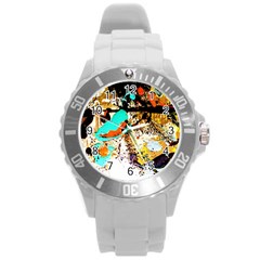 Fragrance Of Kenia 3 Round Plastic Sport Watch (L)