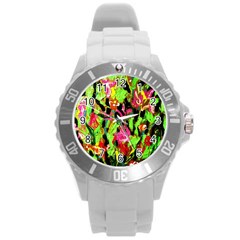 Spring Ornaments 1 Round Plastic Sport Watch (l) by bestdesignintheworld