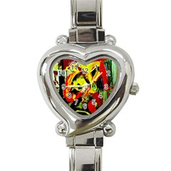 Fish And Bread-1/1 Heart Italian Charm Watch by bestdesignintheworld