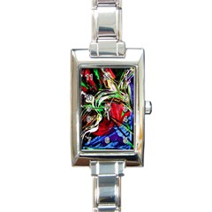 Lillies In The Terracotta Vase 3 Rectangle Italian Charm Watch by bestdesignintheworld