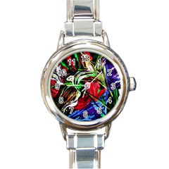 Lillies In The Terracotta Vase 3 Round Italian Charm Watch by bestdesignintheworld