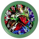 Lillies In The Terracotta Vase 3 Color Wall Clocks Front