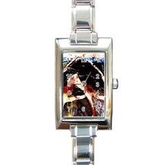 Egg In The Duck 4 Rectangle Italian Charm Watch