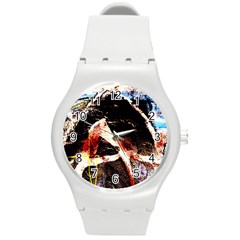 Egg In The Duck 4 Round Plastic Sport Watch (M)