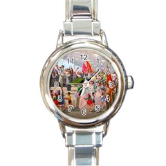 North  Korea - Propaganda Round Italian Charm Watch by Valentinaart