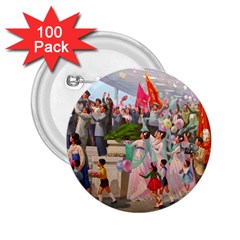 North  Korea - Propaganda 2 25  Buttons (100 Pack)  by Valentinaart