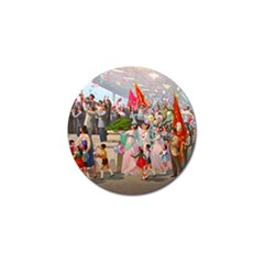 North  Korea - Propaganda Golf Ball Marker by Valentinaart