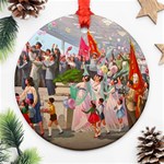 North  Korea - Propaganda Round Ornament (Two Sides) Back