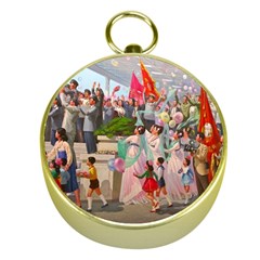 North  Korea - Propaganda Gold Compasses by Valentinaart