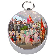 North  Korea - Propaganda Silver Compasses by Valentinaart