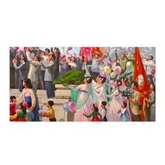 North  Korea - Propaganda Satin Wrap by Valentinaart