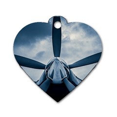 Propeller - Sky Challenger Dog Tag Heart (two Sides) by FunnyCow