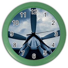 Propeller - Sky Challenger Color Wall Clocks by FunnyCow