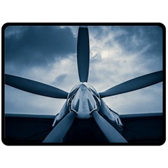 Propeller - Sky Challenger Fleece Blanket (large)  by FunnyCow