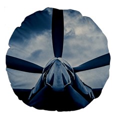 Propeller - Sky Challenger Large 18  Premium Round Cushions by FunnyCow