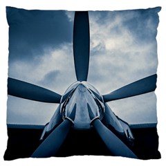 Propeller - Sky Challenger Large Flano Cushion Case (two Sides) by FunnyCow