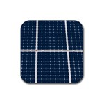 Solar Power Panel Rubber Coaster (Square)  Front