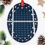 Solar Power Panel Oval Filigree Ornament (Two Sides) Front