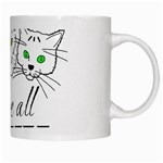 Funny Cats  We Are All Mad Here White Mugs Right