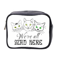 Funny Cats  We Are All Mad Here Mini Toiletries Bag 2-side by FunnyCow