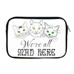 Funny Cats  We Are All Mad Here Apple MacBook Pro 17  Zipper Case Front