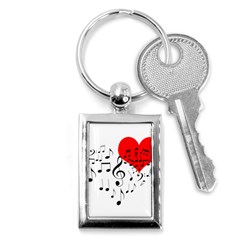 Singing Heart Key Chains (rectangle)  by FunnyCow