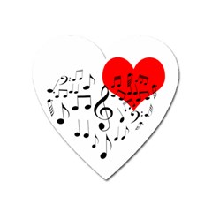 Singing Heart Heart Magnet by FunnyCow