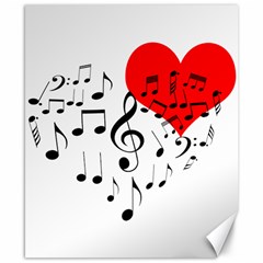 Singing Heart Canvas 8  X 10  by FunnyCow