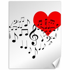 Singing Heart Canvas 12  X 16   by FunnyCow