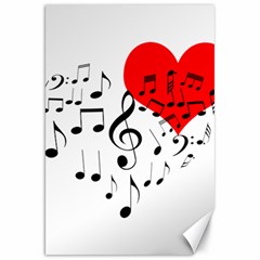 Singing Heart Canvas 20  X 30   by FunnyCow