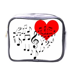 Singing Heart Mini Toiletries Bags by FunnyCow