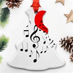 Singing Heart Christmas Tree Ornament (Two Sides) Front