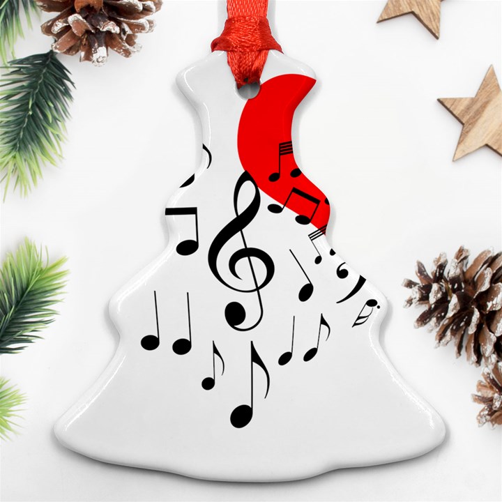 Singing Heart Christmas Tree Ornament (Two Sides)