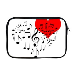 Singing Heart Apple Macbook Pro 17  Zipper Case by FunnyCow