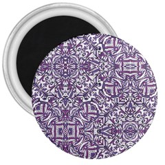 Colorful Intricate Tribal Pattern 3  Magnets by dflcprints