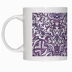 Colorful Intricate Tribal Pattern White Mugs by dflcprints