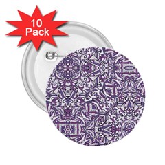 Colorful Intricate Tribal Pattern 2 25  Buttons (10 Pack)  by dflcprints